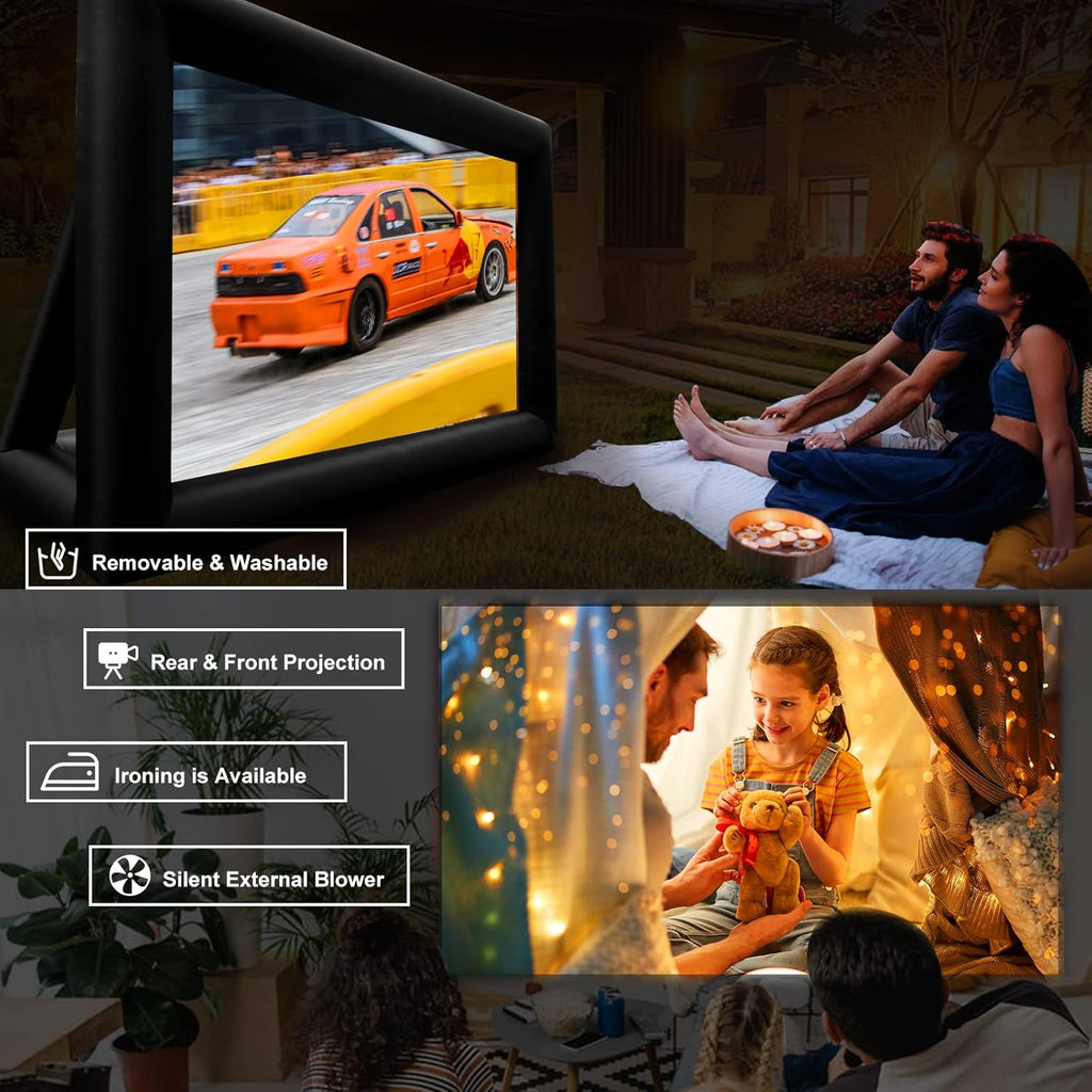 Inflatable Projector Screen with Air Blower and Carry Bag Y467627