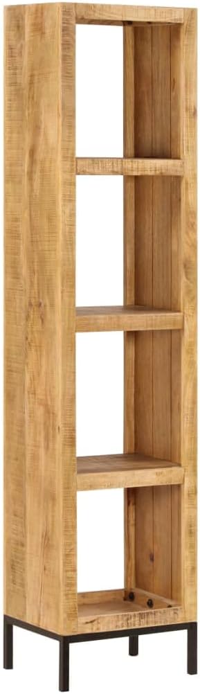 Solid Mango Wood Bookshelf with 4 Compartments G628131