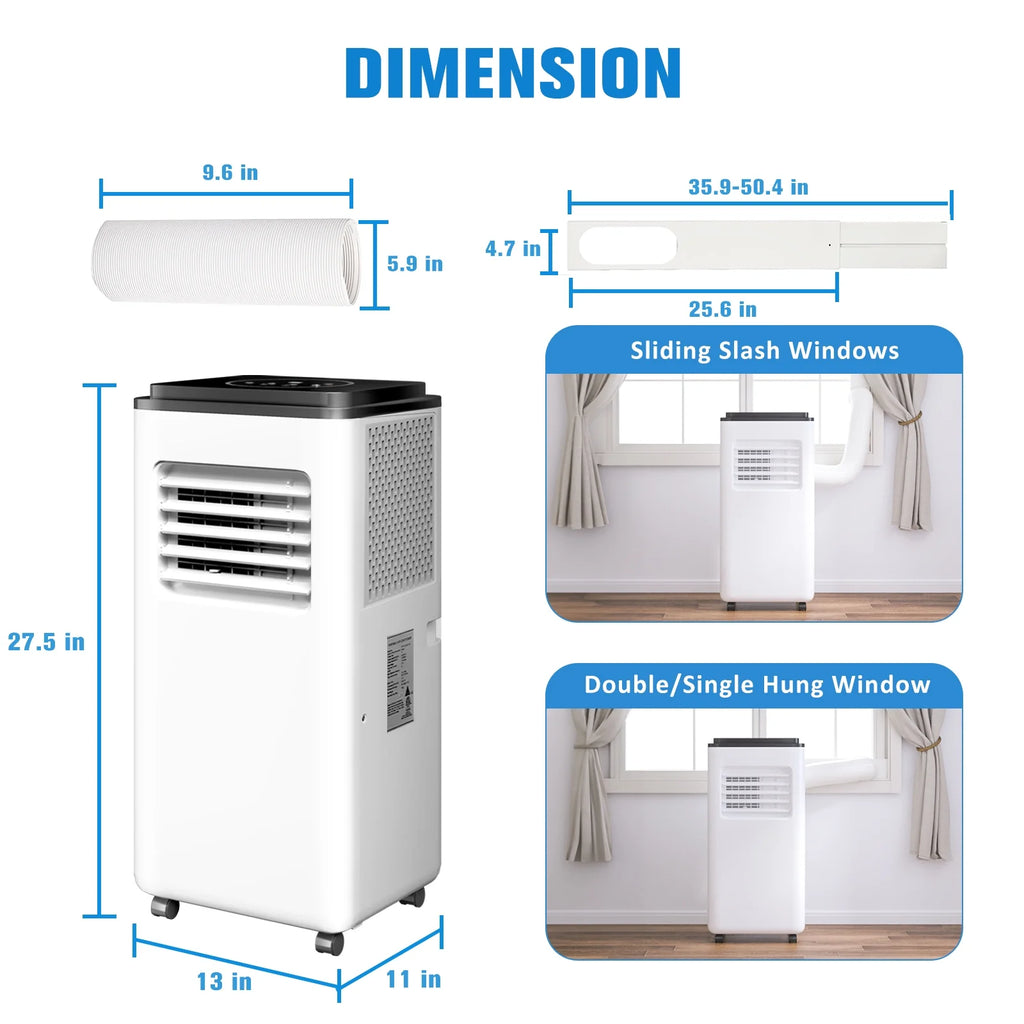 8,000BTU Portable Air Conditioner with Remote Control W83887
