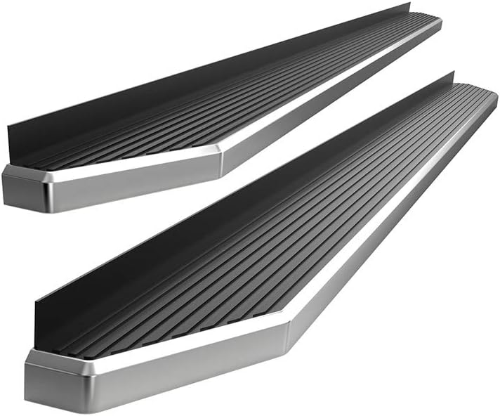 Black 6 inches Wheel to Wheel Running Boards U243