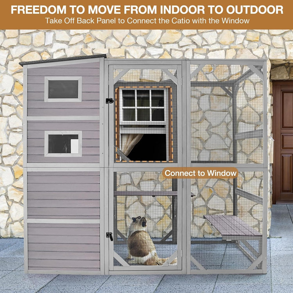 Large 4 Tiers Cat House with Run X353