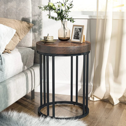 2 Tier Wood Round End Table P953014