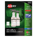 3.5 x 5 in. White Chemical Labels - 200 per Pack J332063