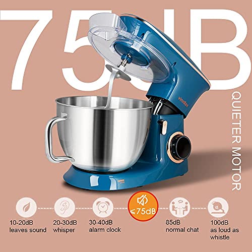 8.5QT Stainless Steel Tilt-Head Stand Mixer with Dough Hook, Beater, Whisk L7942