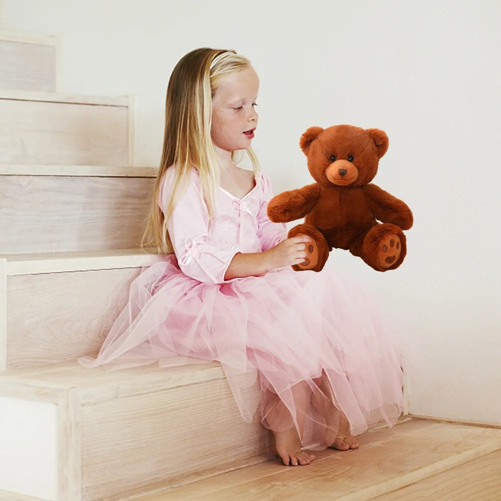 Teddy Bear Plush Toy with Pearl Chain Clasp Y854