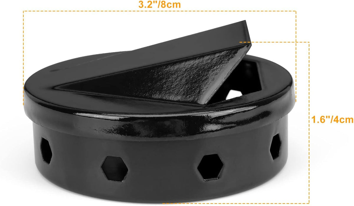2 Pcs Black Smoker Box with Lid X121