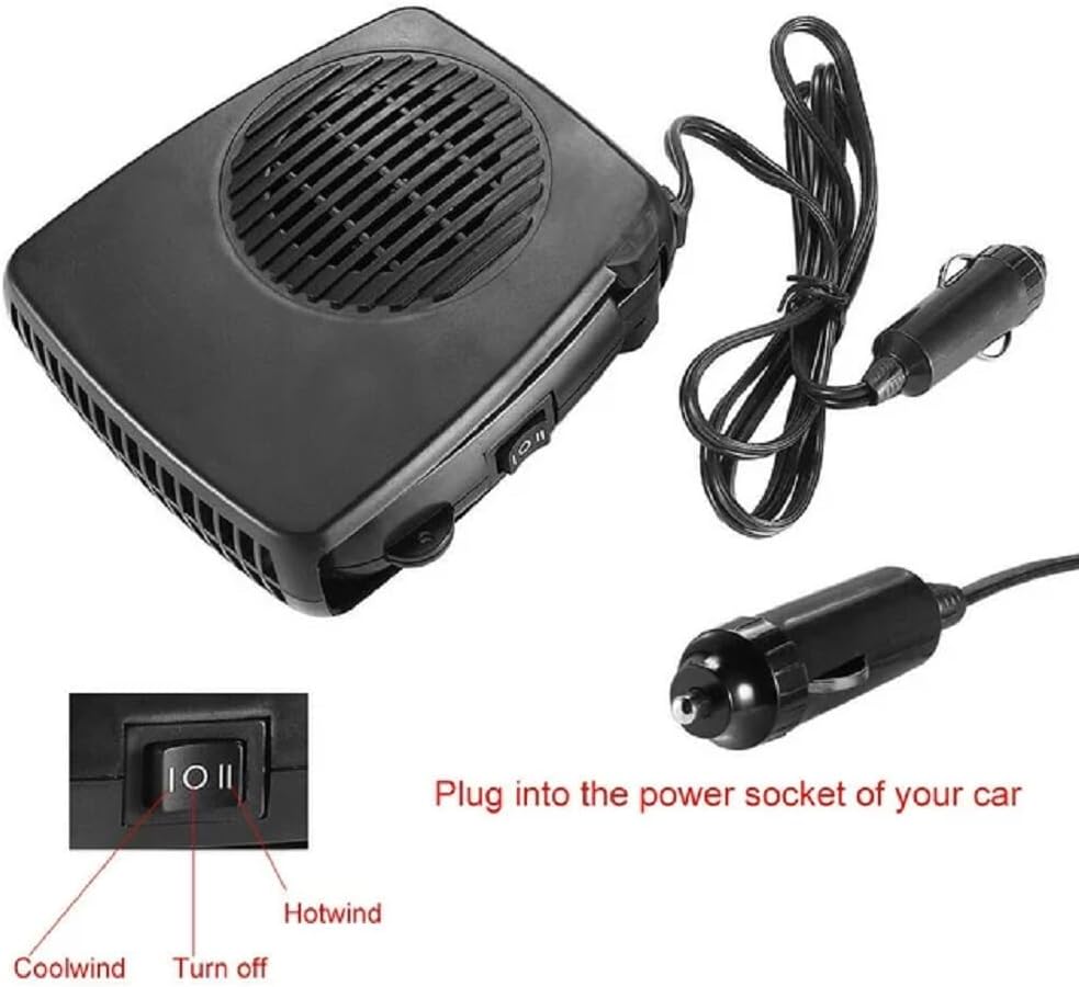 200W Portable Car Heater with Cigarette Lighter Plug H924