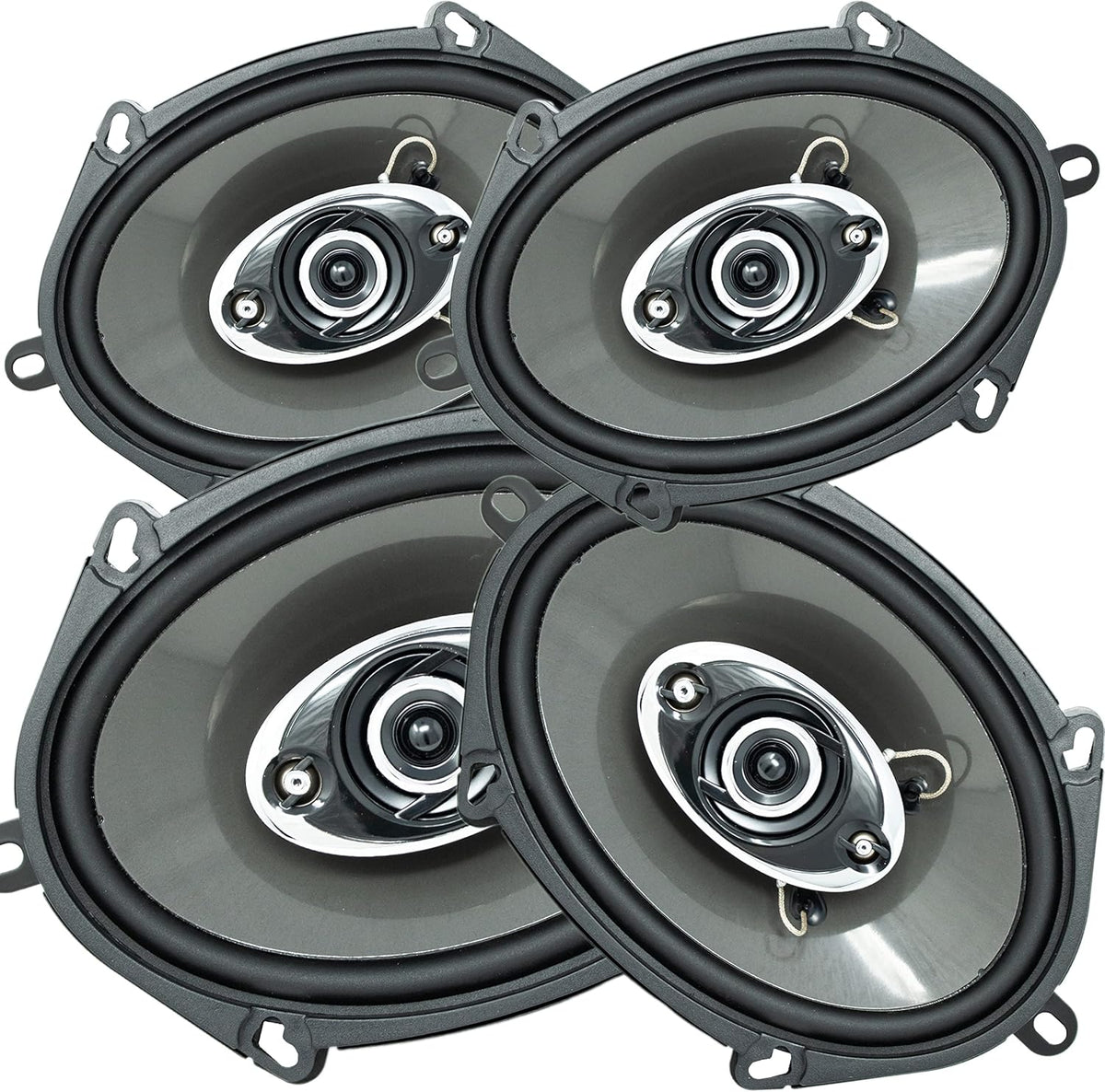 4-Way 380 Watts Coaxial Car Speakers 4 Ohm (4 Speakers) E362295