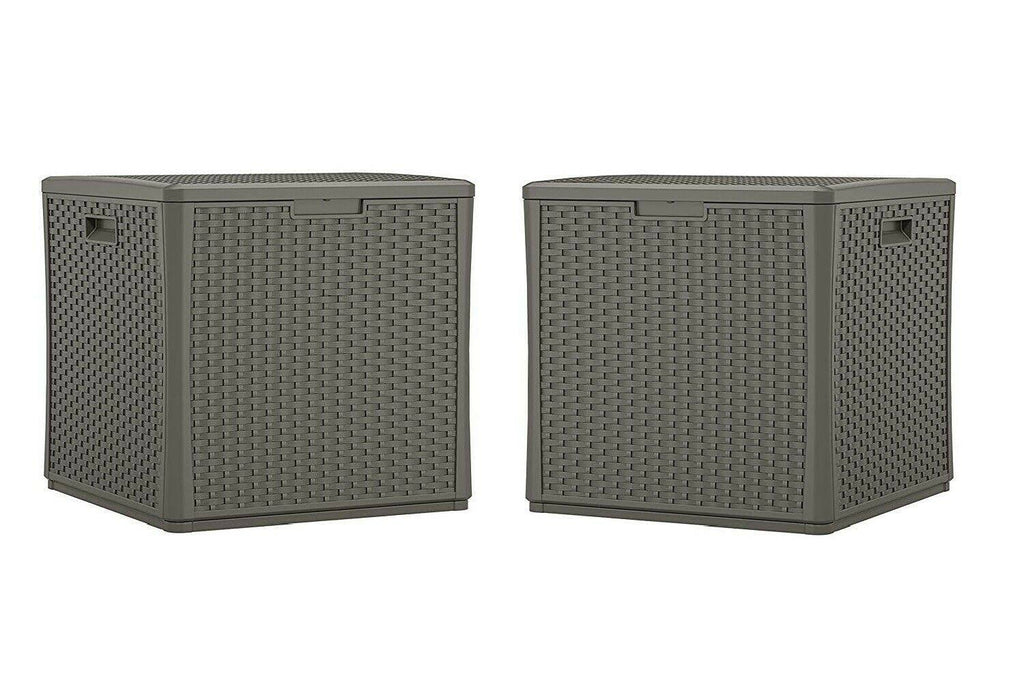 60 Gallon Resin Storage Deck Box 2 Pack H16557