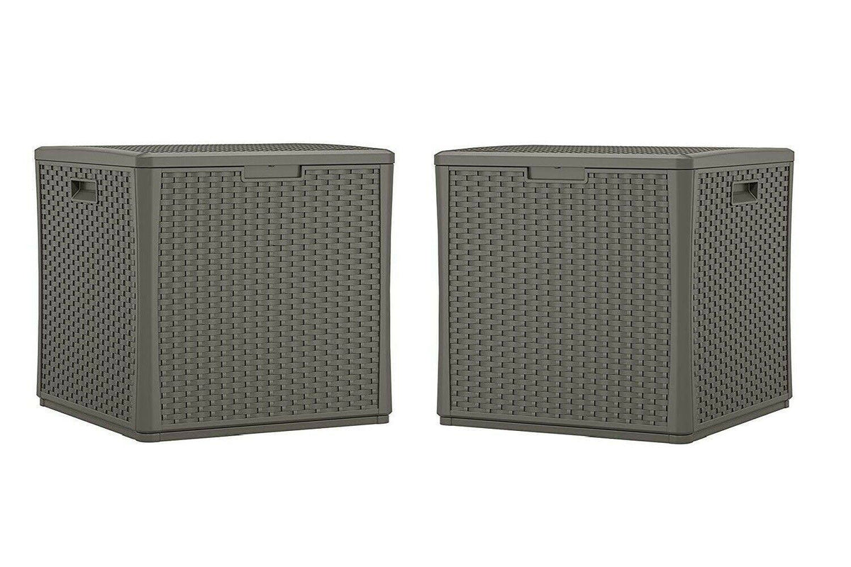 60 Gallon Resin Storage Deck Box 2 Pack H16557