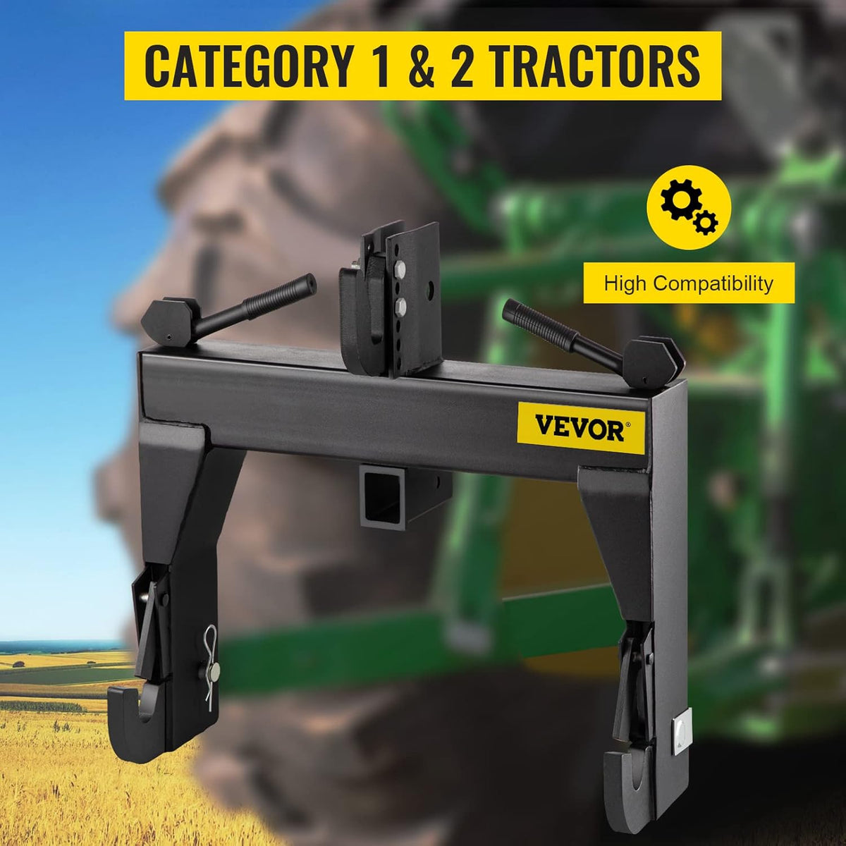 Black 3-Point Quick Hitch A257677