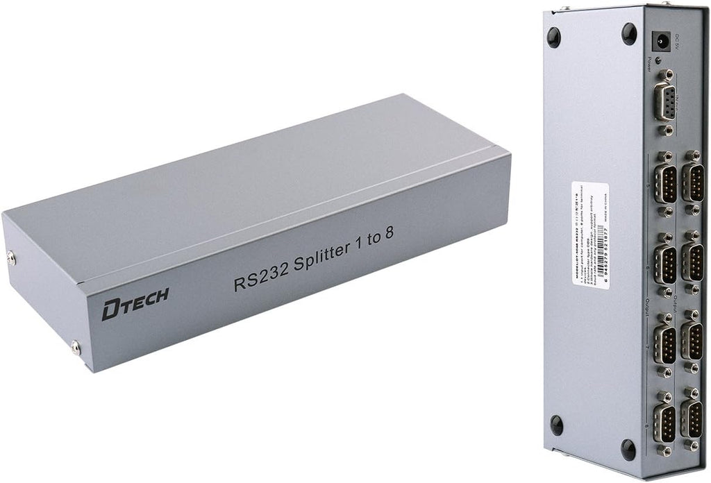 8 Port RS232 Serial Splitter Switch Box with Power Adapter B5648
