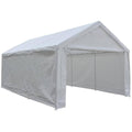 White Roof Steel Carport Y120