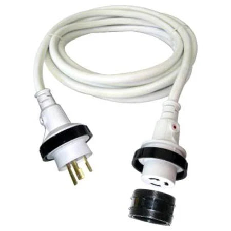 30Amp NEMA L5-30P to NEMA L5-30R Marine Shore Power with Light Indicator, 12-Feet C30529