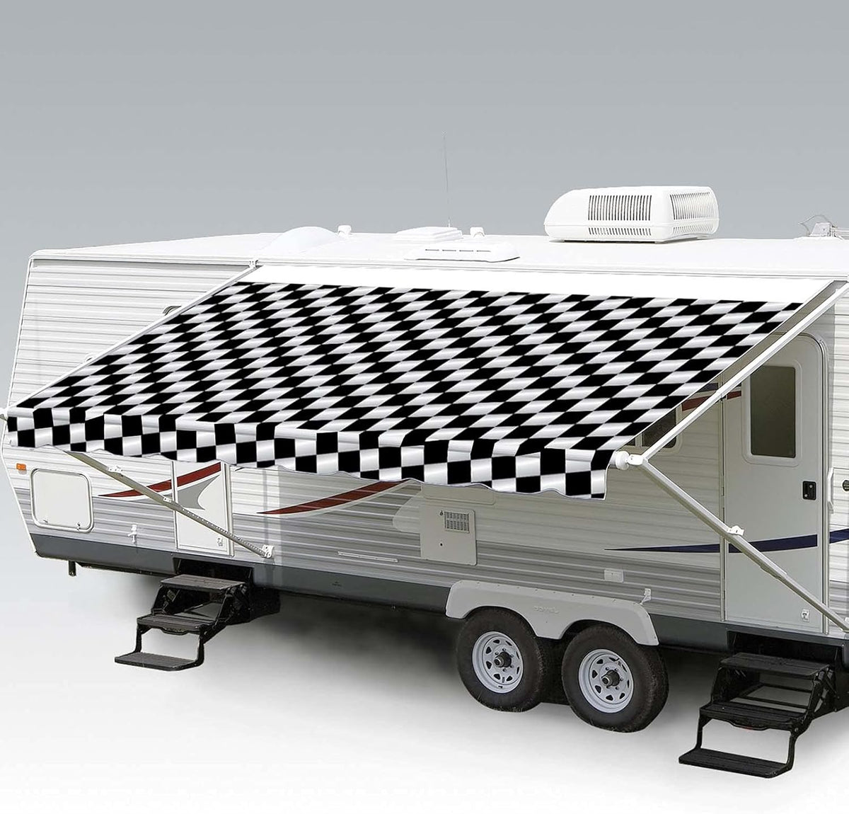 Heavy Duty Weatherproof Vinyl RV Awning Fabric Replacement 12' E673