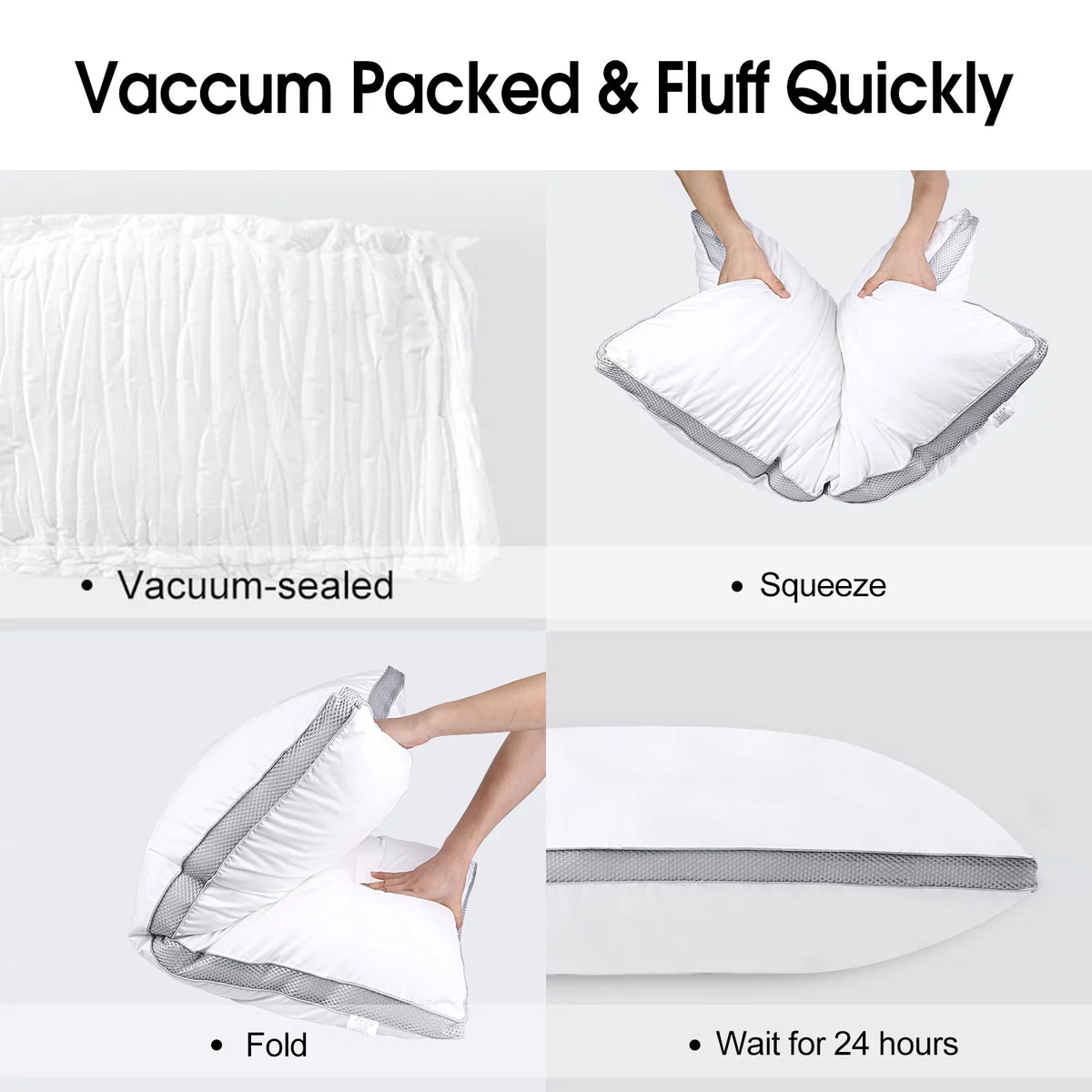 2 Pack Cotton Down Alternative Queen Size Pillows B281396