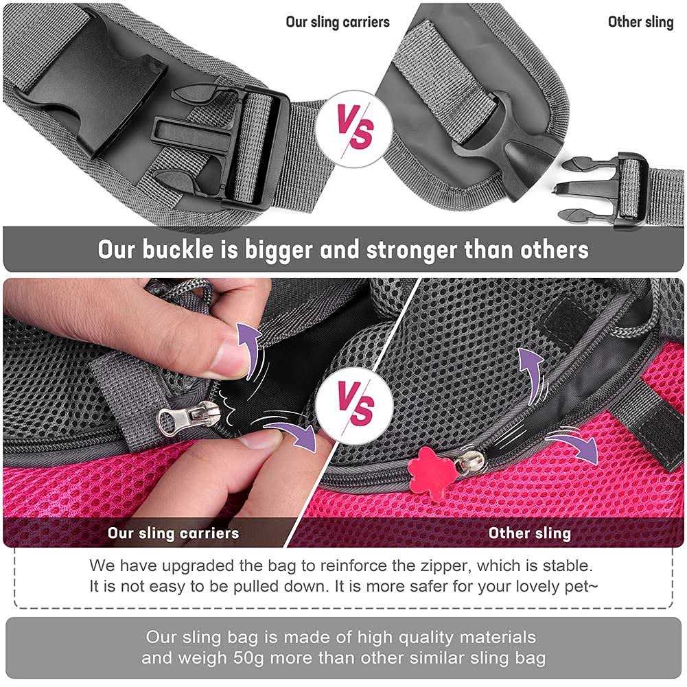 Breathable Mesh Pet Dog Sling Carrier X7489