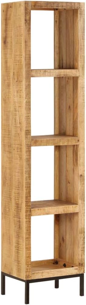 Solid Mango Wood Bookshelf with 4 Compartments G628131