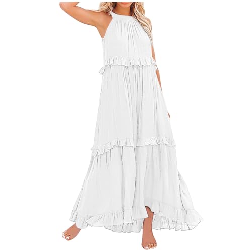 Casual V Neck Maxi Dress Floral Print Sundress S836267