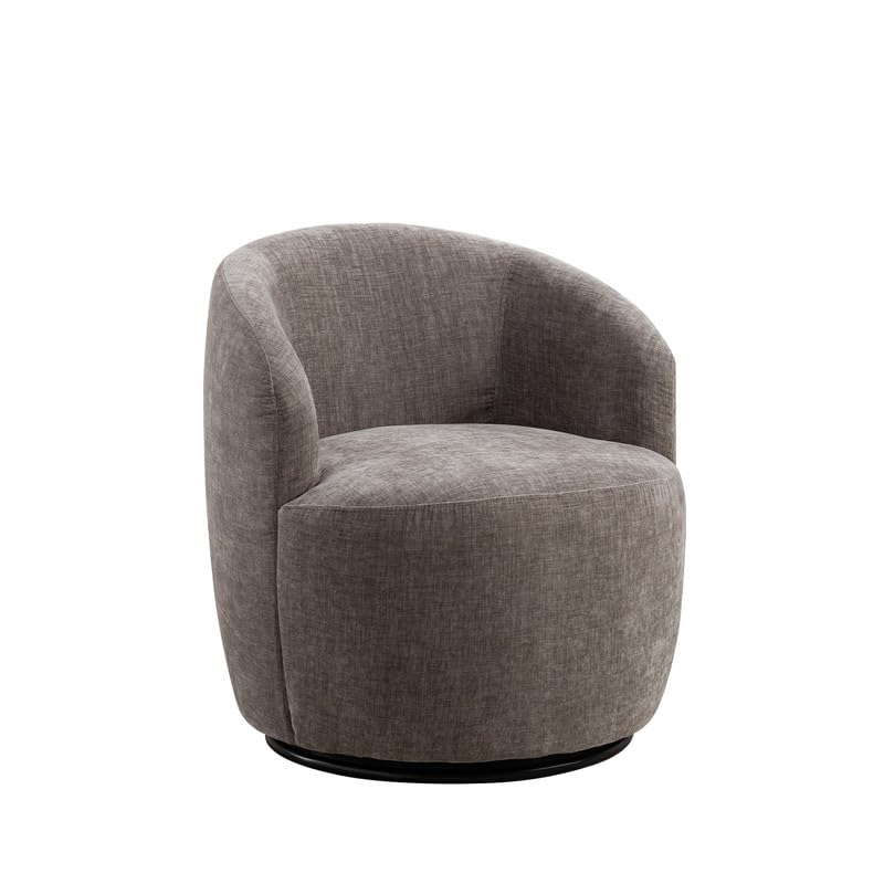 Set of 2 Chenille Swivel Barrel Chair G9507