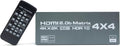 4K@60Hz HDMI Matrix Switch 4x4 with EDID Scaler and Remote Control P44491