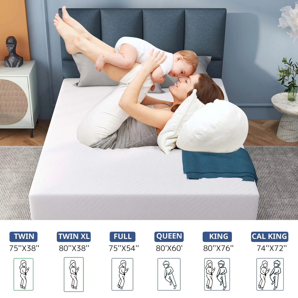 6 Inch Medium Firm Memory Foam Mattress H74628