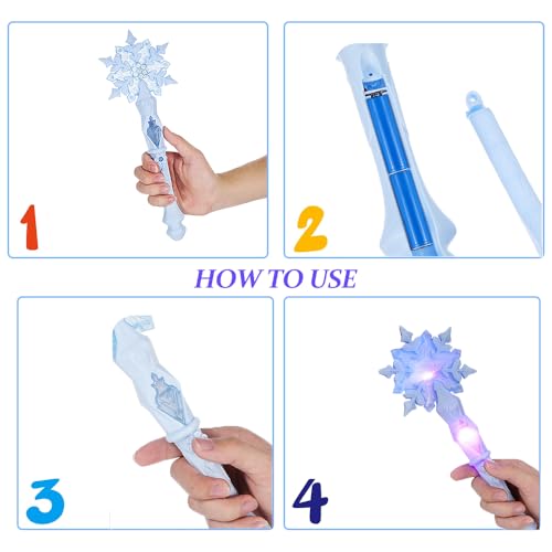 Light Up Wand Snowflake Princess Wands F4066