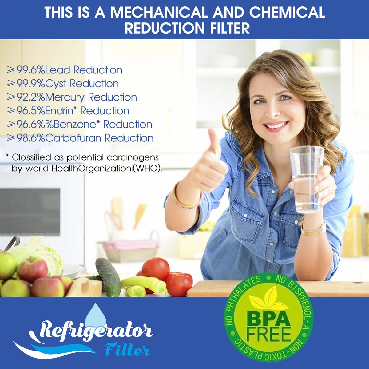 4 Pack Refrigerator Water Filter U86365