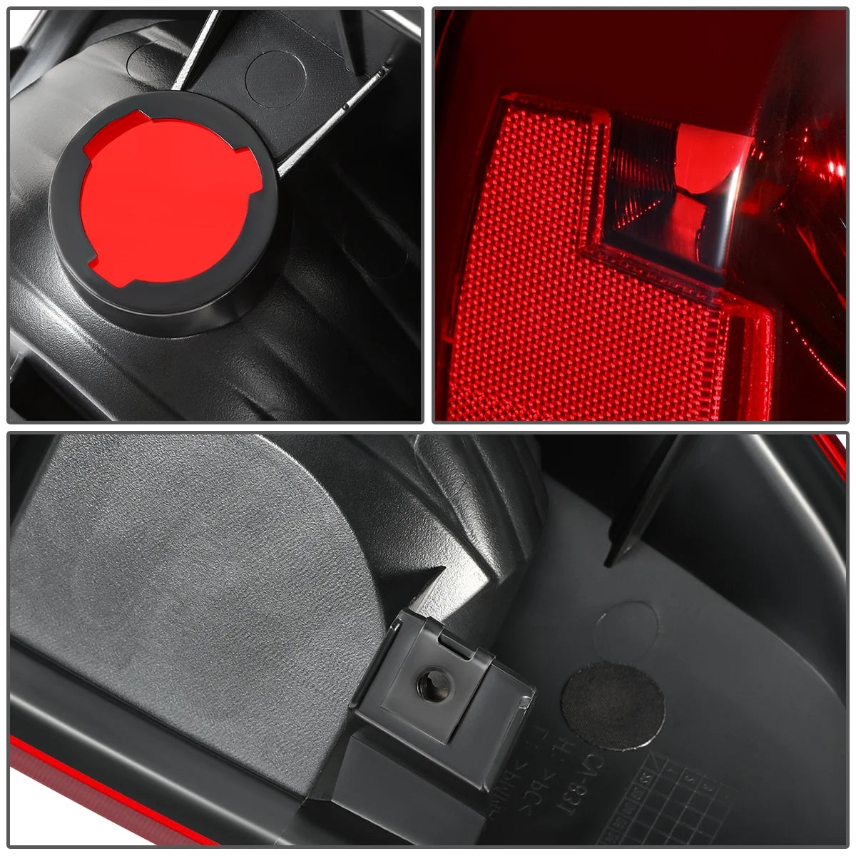 Rear Brake Lamp Tail Lights Red Lens Left Side C760