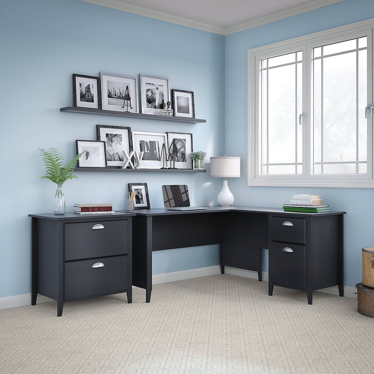 Black Lateral File Cabinet A362