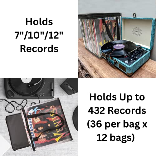 Vinyl Record Storage Cases 6 Pack Clear PVC X326445