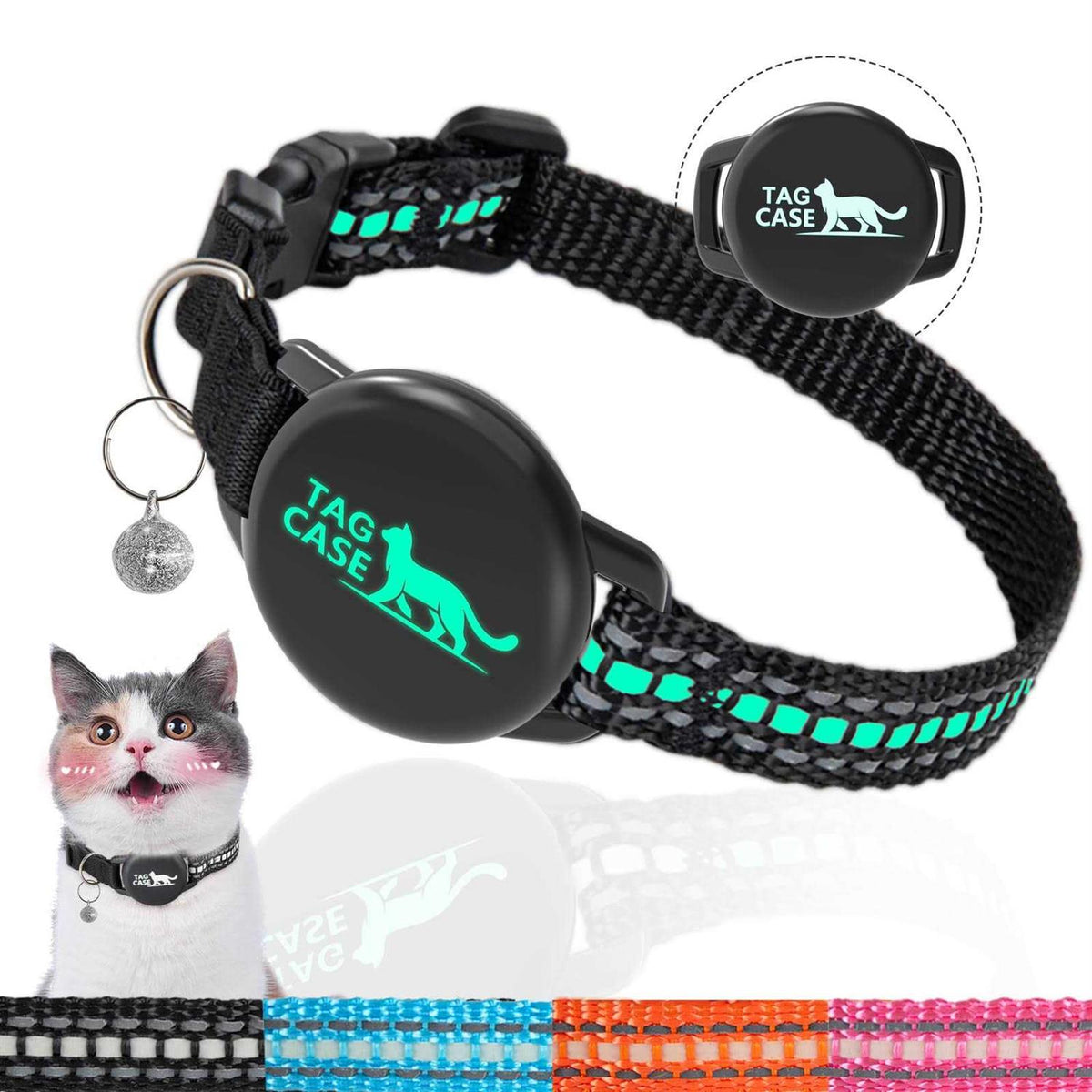 Reflective Cat Collar with Airtag Holder O389