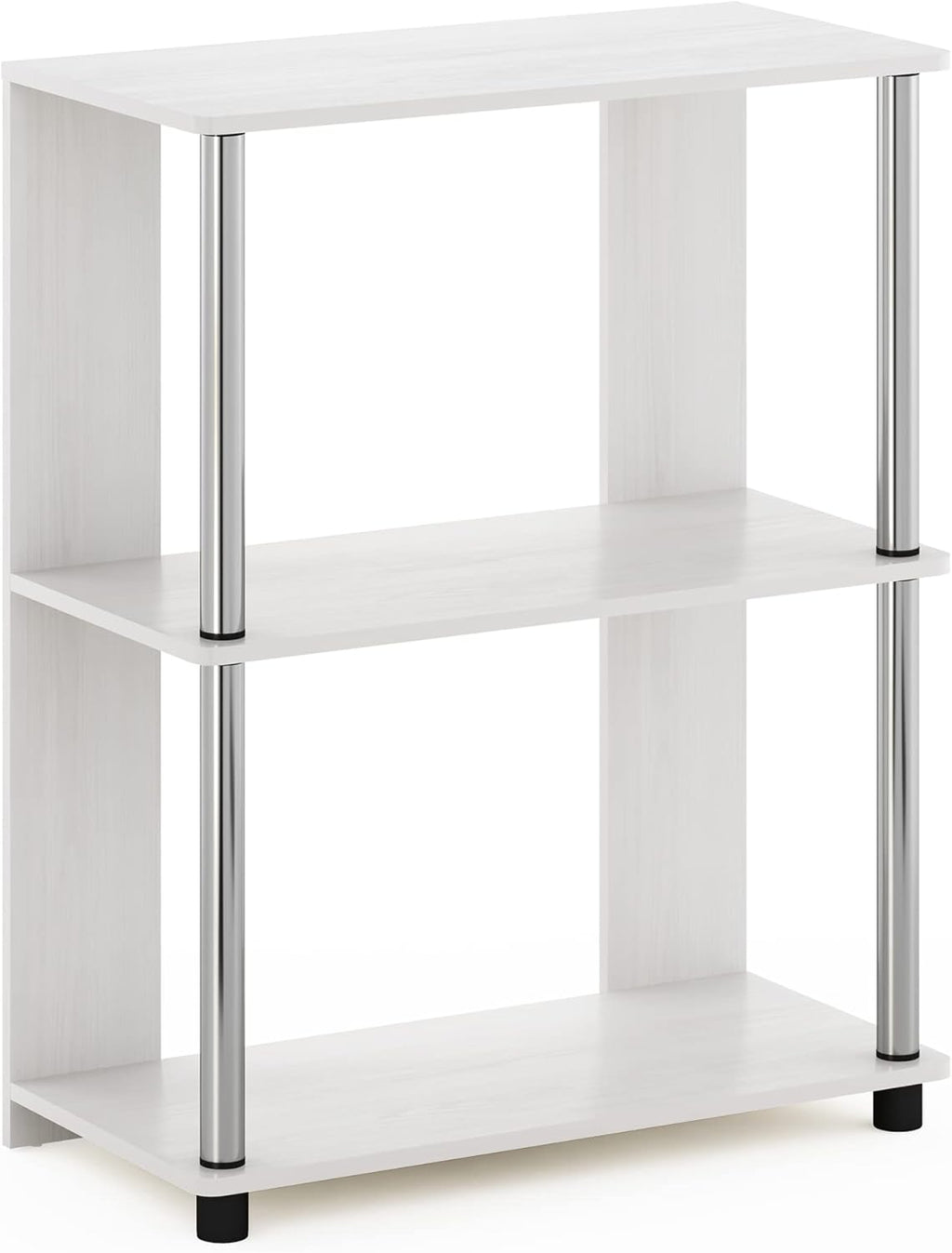 3-Tier Bookcase with Stainless Steel Tubes N3152