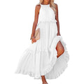 Casual V Neck Maxi Dress Floral Print Sundress S836267