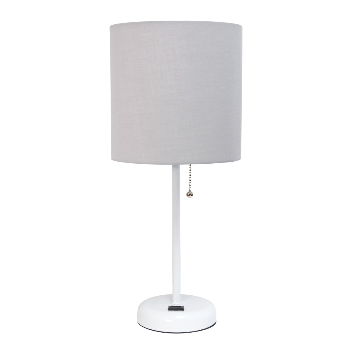 White Stick Lamp with Fabric Shade T895823