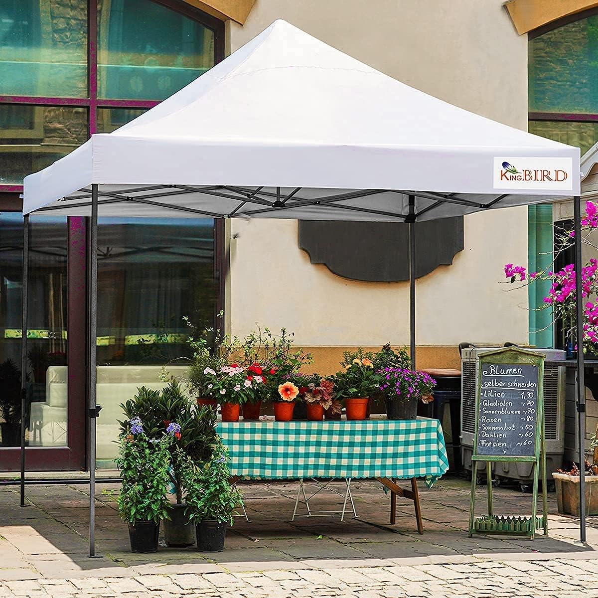 10'x10' Heavy Duty Waterproof Pop Up Canopy Tent with Roller Bag N1526