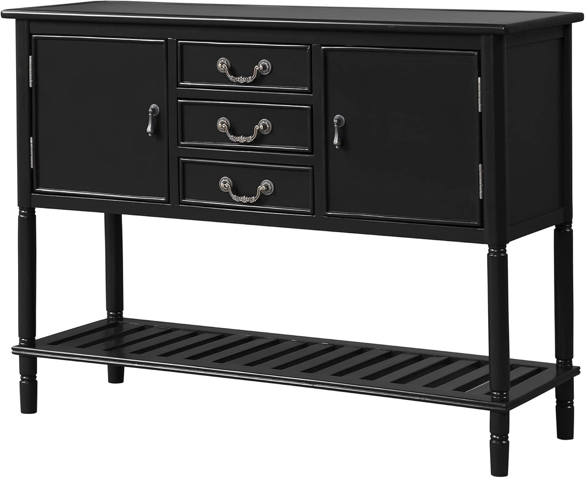 Solid Wood Console Table with 3 Drawers, 2 Cabinet and 1 Shelf P719