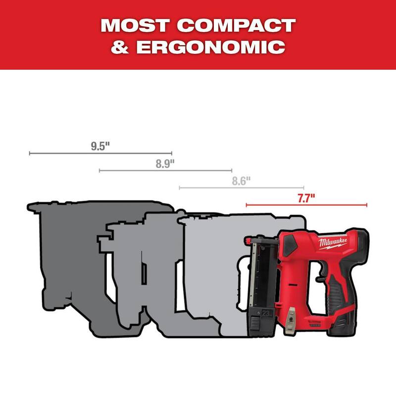 12-Volt 23-Gauge Cordless Pin Nailer with Two 1.5 Ah Compact Battery Packs N65771