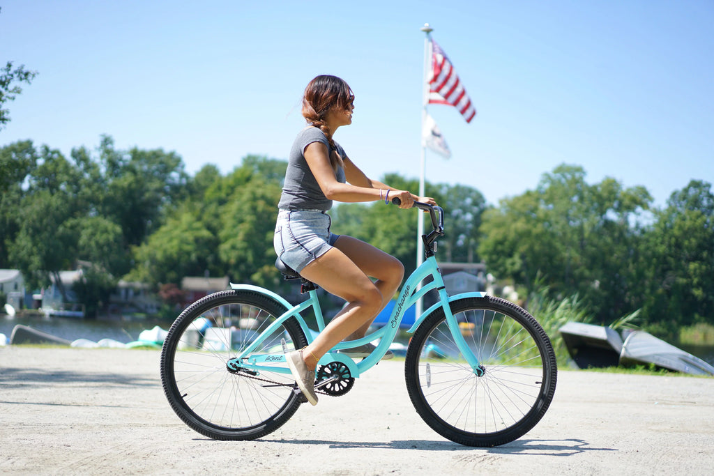 26 inch Blue Beach Cruiser Bicycle O8220