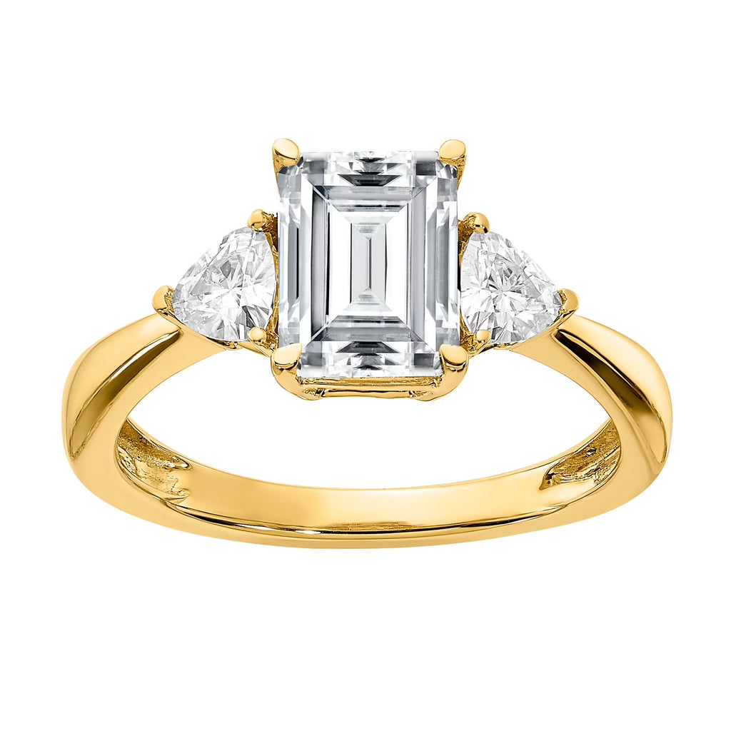 14 Karat Yellow Gold 3-Stone Engagement Ring N60975