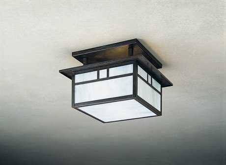 Semi-Flush Mount Light with Amber Mica R179999