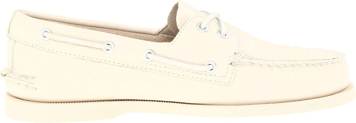 White 2-Eye Boat Shoe V1302