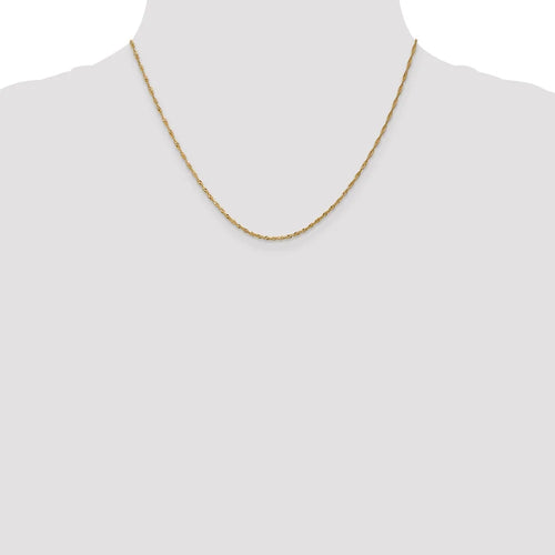 14kt Yellow Gold Singapore Chain 18 inch Lobster Clasp V794