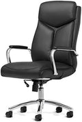 White Bonded Leather Executive Rolling Swivel Chair C81258