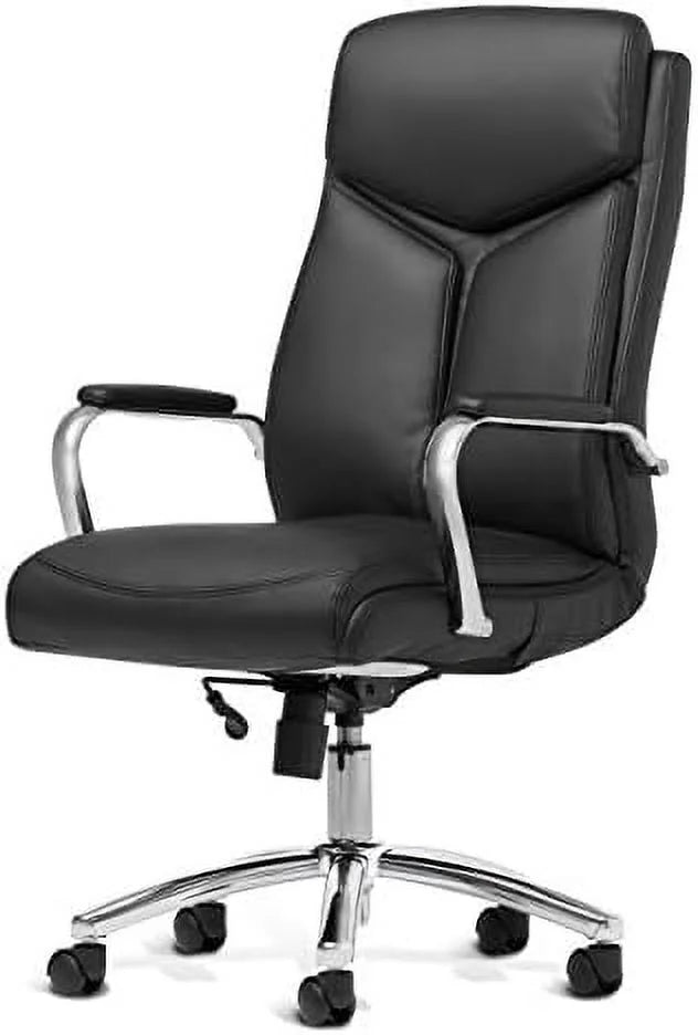 White Bonded Leather Executive Rolling Swivel Chair C81258