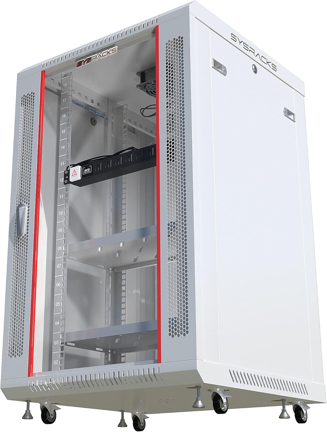 18U Wall Mount Gray IT Network Server Rack Cabinet Enclosure 24 Inch Depth T859