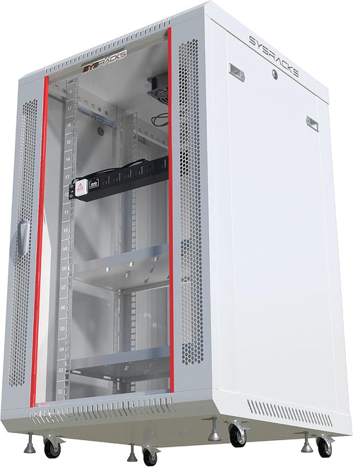 18U Wall Mount Gray IT Network Server Rack Cabinet Enclosure 24 Inch Depth T859