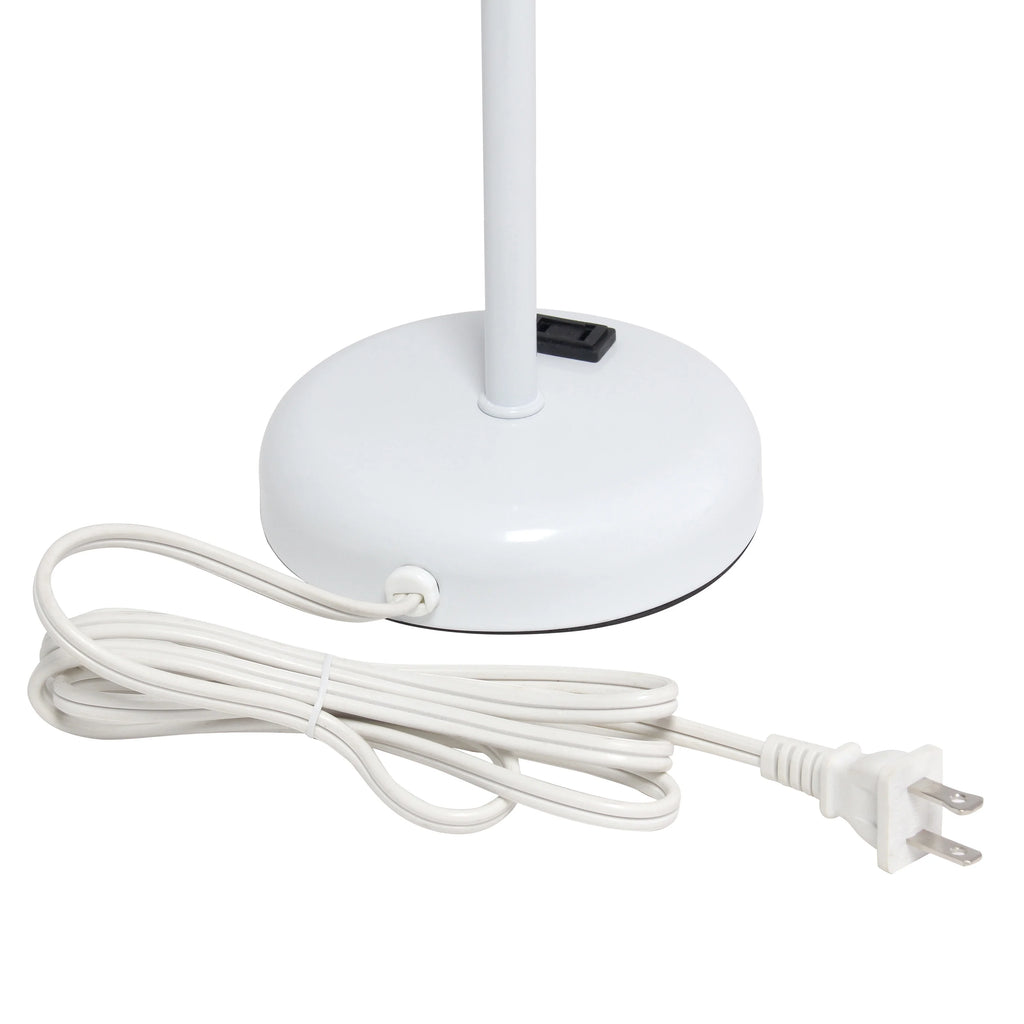 White Stick Lamp with Fabric Shade T895823