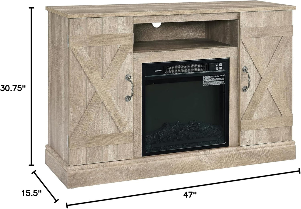 Light Gray Electric Fireplace TV Stand T37753