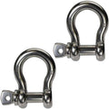7/8 Inch Stainless Steel Type 316 Screw Pin Anchor Shackles 2 Pack O106
